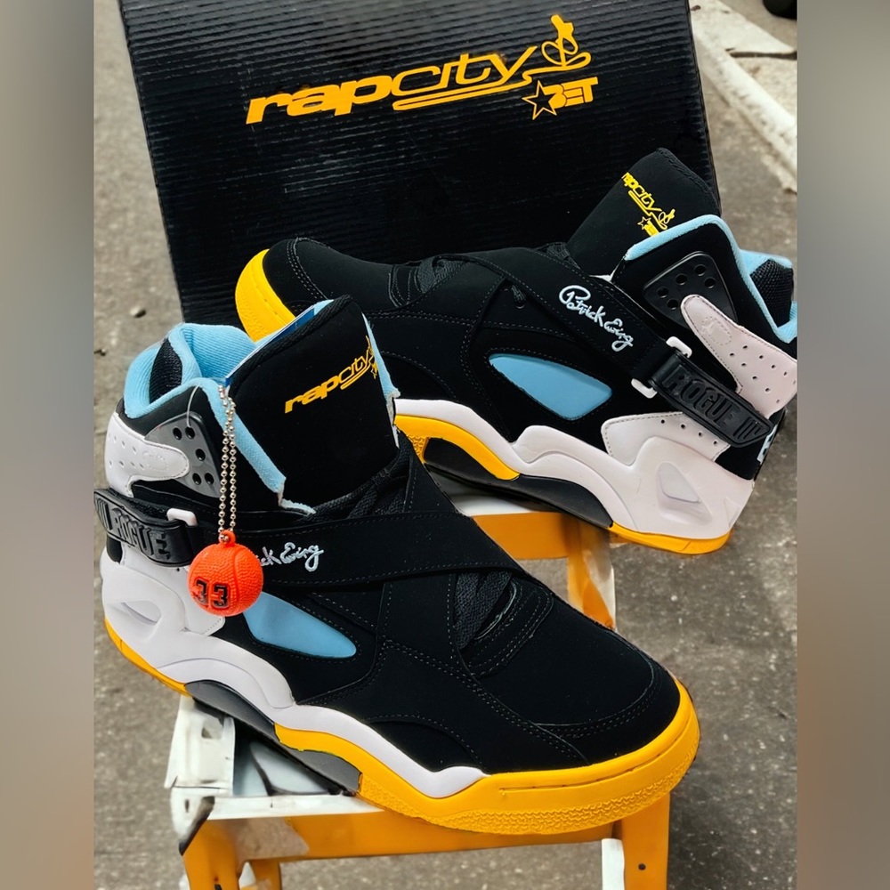 EWING ROGUE X BET RAP CITY COLLABORATION SNEAKERS RARE COLORWAY MENS PATRICK NBA - Picture 3 of 16